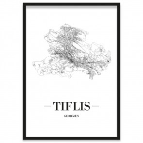 Stadtposter Tiflis Bilderrahmen