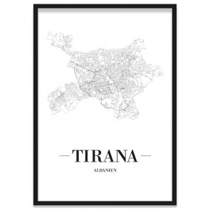 Stadtposter Tirana Rahmen