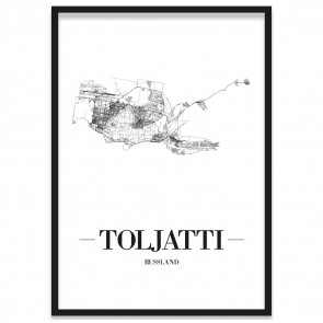 Poster der Stadt Toljatti mit Bilderrahmen
