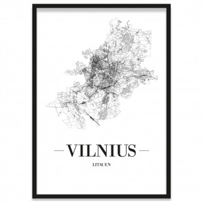 Stadtposter Vilnius Rahmen