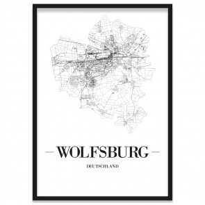 Wolfsburg Poster gerahmt