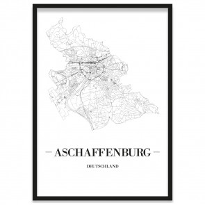 Stadtposter Aschaffenburg Bilderrahmen