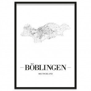 Stadtposter Böblingen Bilderrahmen