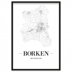 Stadtposter Borken Stadtplan