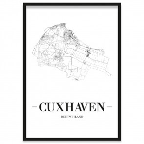 Stadtposter Cuxhaven Bilderrahmen 