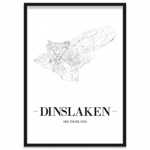 Stadt Dinslaken gerahmtes Poster