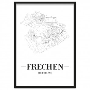 Stadtposter Frechen Rahmen