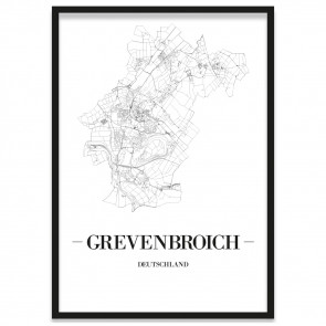 Stadtposter Grevenbroich Bilderrahmen