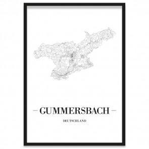  Gummersbach Poster gerahmt