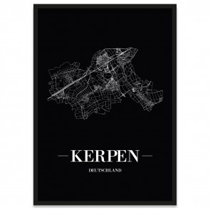 Stadtposter Kerpen - Black