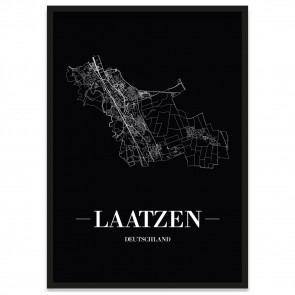 Stadtposter Laatzen - Black