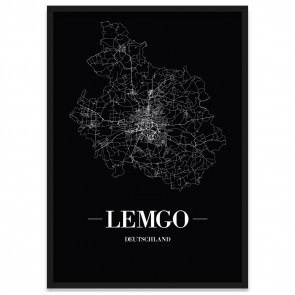 Stadtposter Lemgo - Black