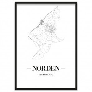 Stadtposter Norden Rahmen