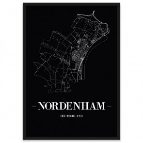 Stadtposter Nordenham - black