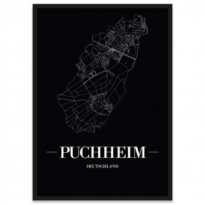 Stadtposter Puchheim - black