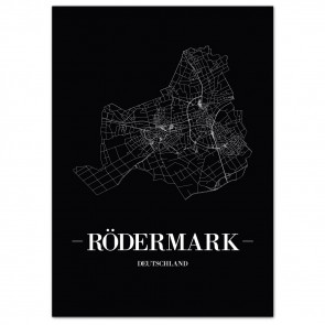 Stadtposter Rödermark - black