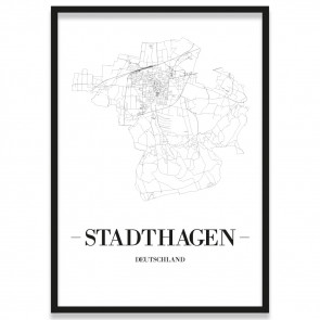 Stadtposter Stadthagen Rahmen