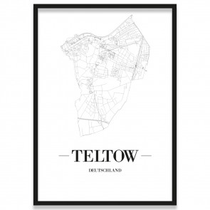 Stadtposter Teltow mit Bilderrahmen