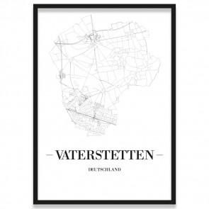 Vaterstetten Stadt Poster gerahmt