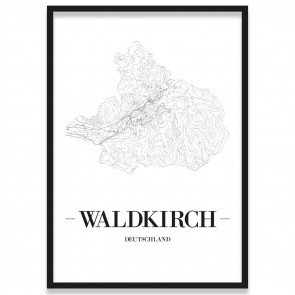 Waldkirch gerahmtes Poster