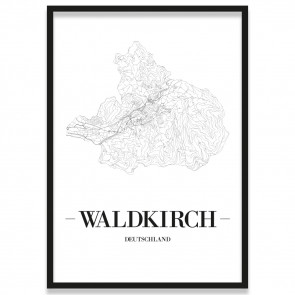 Waldkirch gerahmtes Poster
