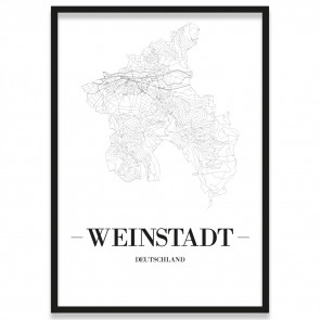 Stadtposter Weinstadt Rahmen