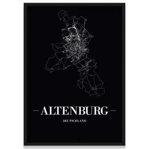 Stadtposter Altenburg - black