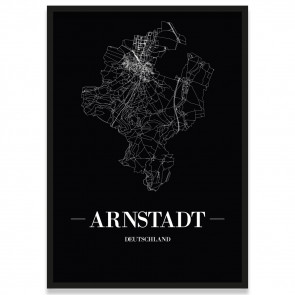 Stadtposter Arnstadt - black