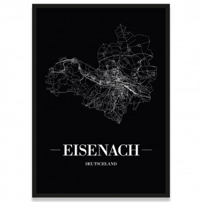 Stadtposter Eisenach - black