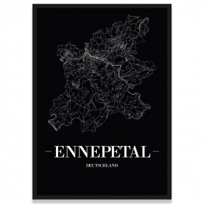 Stadtposter Ennepetal - black