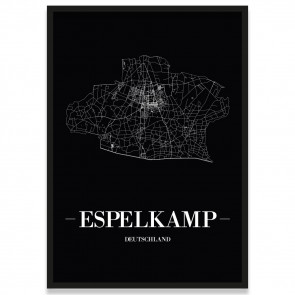 Stadtposter Espelkamp - black