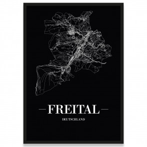 Stadtposter Freital - black