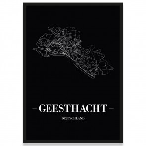 Stadtposter Geesthacht - black
