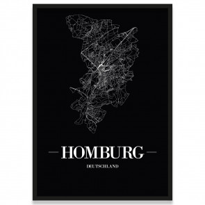 Stadtposter Homburg - black