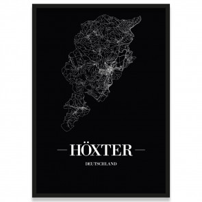 Stadtposter Höxter - black