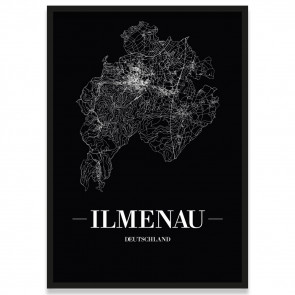 Stadtposter Ilmenau - black