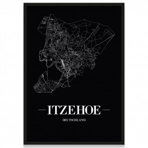 Stadtposter Itzehoe - black