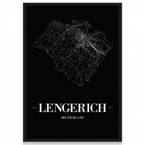 Stadtposter Lengerich - black