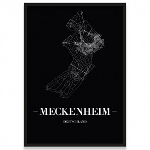 Stadtposter Meckenheim - black