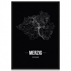 Stadtposter Merzig - black