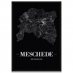 Stadtposter Meschede - black