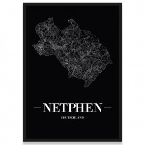 Stadtposter Netphen - black