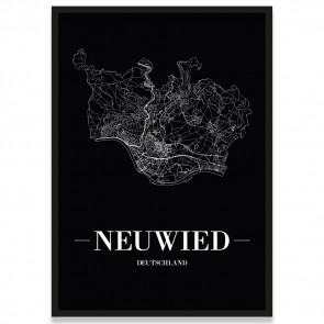 Stadtposter Neuwied - black