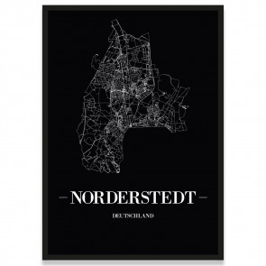 Stadtposter Norderstedt - black