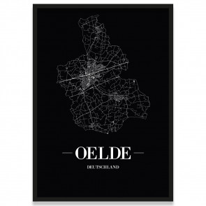 Stadtposter Oelde - black