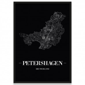 Stadtposter Petershagen - black