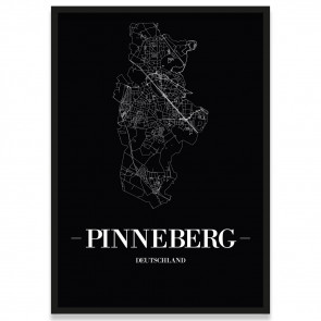 Stadtposter Pinneberg - black