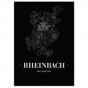 Stadtposter Rheinbach - black