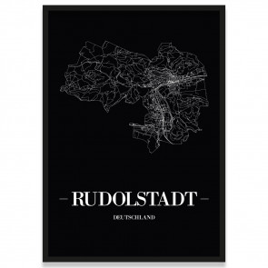 Stadtposter Rudolstadt - black