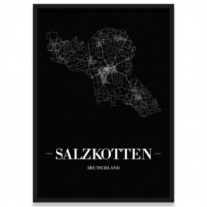 Stadtposter Salzkotten - black
